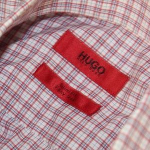 Button-Down shirt long sleeve, pink, size 39 Slim Fit